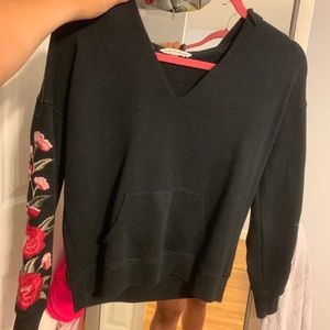 american eagle sweatshirt rose embroided